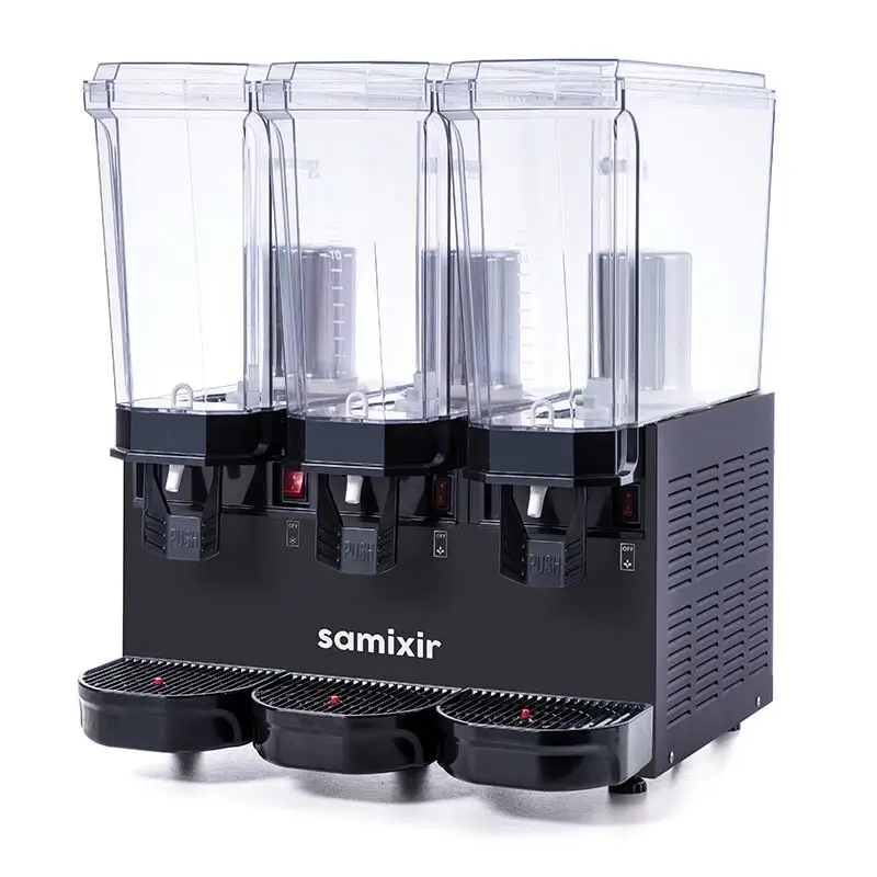 Samixir 60.SS Triple Klasik Fıskiyeli Soğuk İçecek Dispenseri, 20+20+20 Lt, Siyah - Samixir (1)