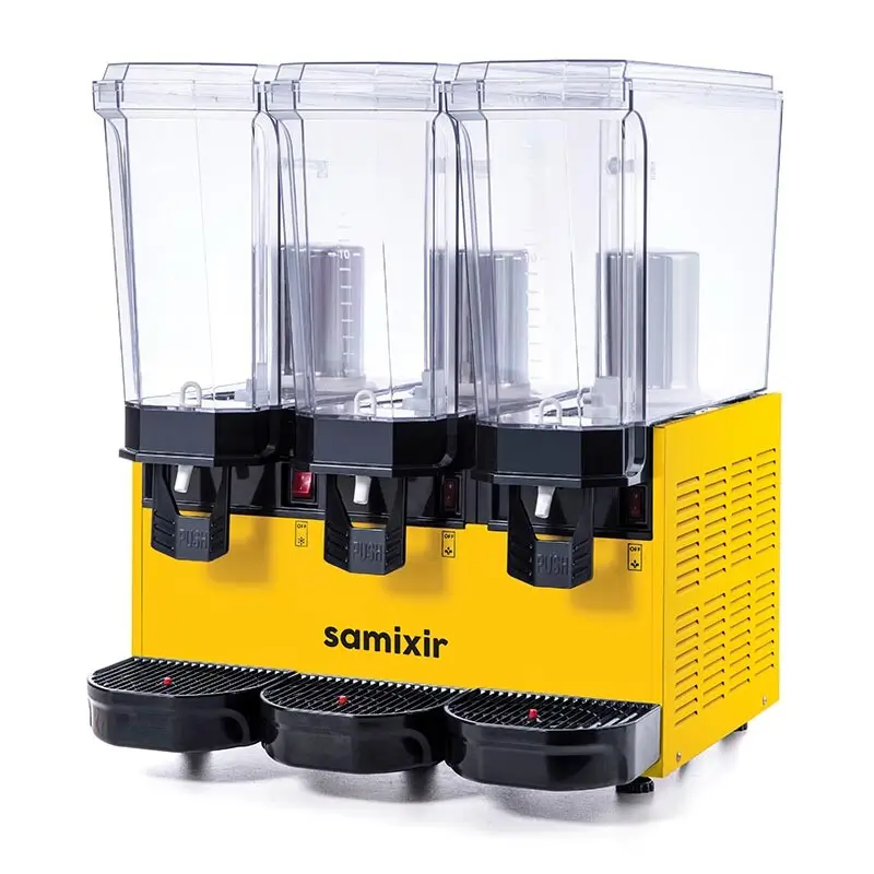 Samixir 60.SS Triple Klasik Fıskiyeli Soğuk İçecek Dispenseri, 20+20+20 Lt, Sarı - Samixir (1)
