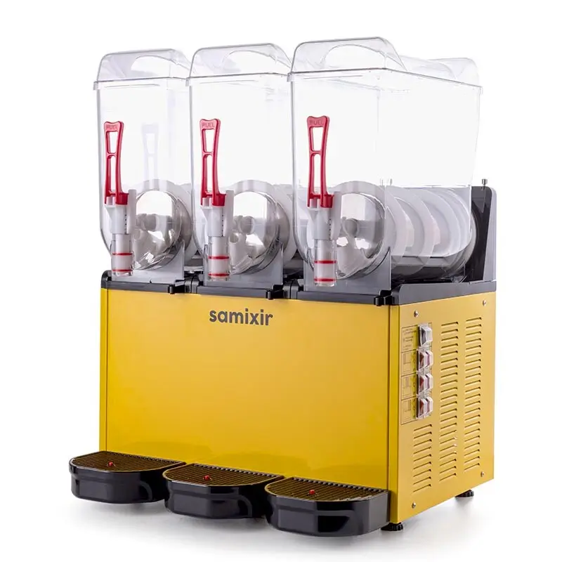 Samixir SLUSH36.Y Ice Slush Triple Meyve Suyu Dispenseri, 12+12+12 Lt, Sarı - Samixir (1)