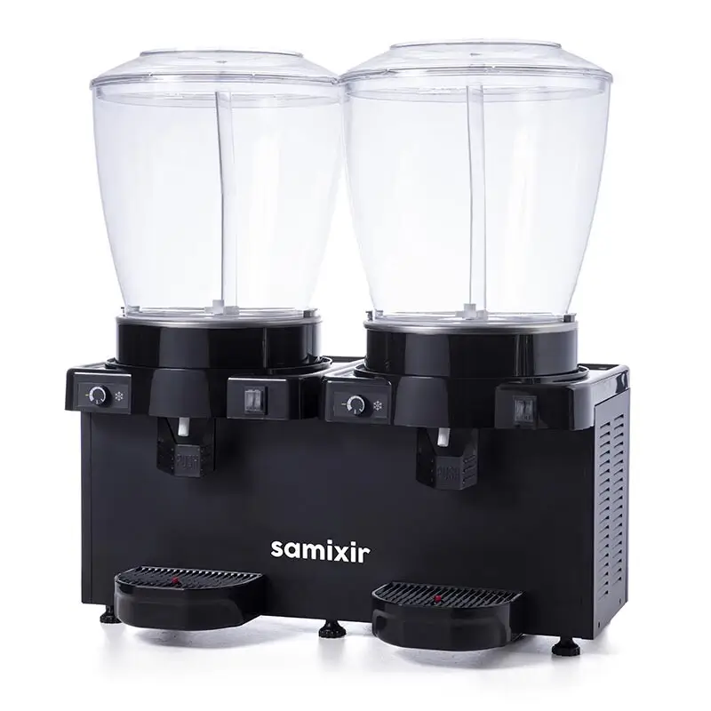 Samixir SS44 Panaromik Analog Twin Soğuk İçecek Dispenseri, 22+22 Lt, Siyah - Samixir (1)