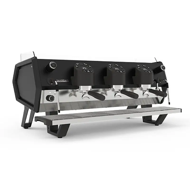 Sanremo D8 Tam Otomatik Espresso Kahve Makinesi, 3 Gruplu, Siyah, 14 Lt. - 1