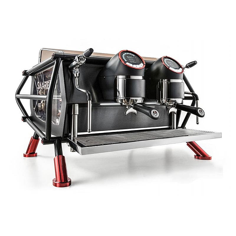 Sanremo Racer Naked Multiboiler Tam Otomatik Espresso Kahve Makinesi, 2 Gruplu, Siyah-Kırmızı, 877x680x534 mm. - 1