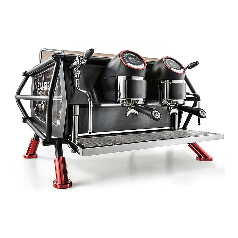 Sanremo Racer Naked Multiboiler Tam Otomatik Espresso Kahve Makinesi, 2 Gruplu, Siyah-Kırmızı, 877x680x534 mm. - 1