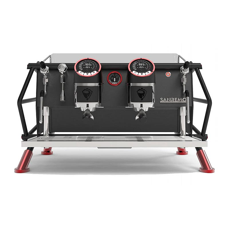 Sanremo Racer Naked Multiboiler Tam Otomatik Espresso Kahve Makinesi, 2 Gruplu, Siyah-Kırmızı, 877x680x534 mm. - 2