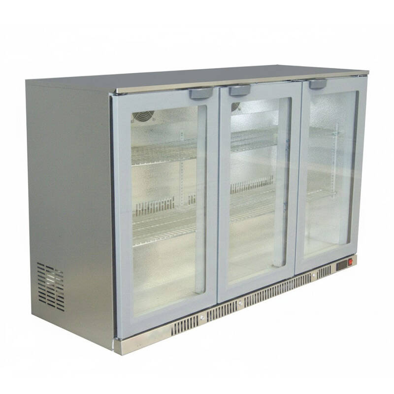 Senox SBC-350 Bar Tipi Şişe Soğutucu Dolap, 3 Kapılı, 338 Lt, Krom, Gri - 1