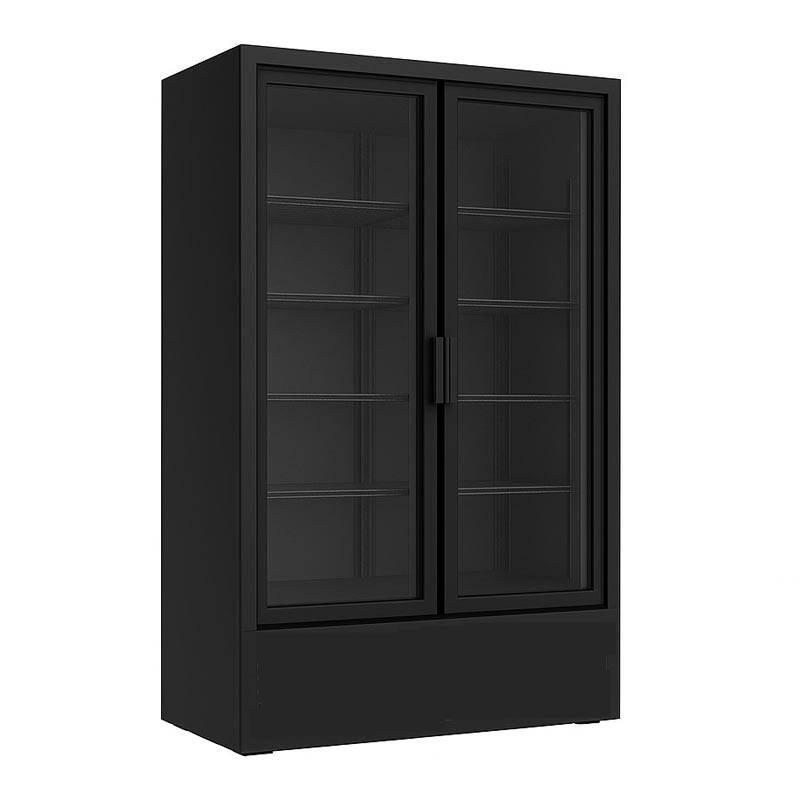 Senox SDS-770 DC 2 DF Dik Tip Şişe Soğutucu Dolap, Cam Kapaklı, Siyah - 1