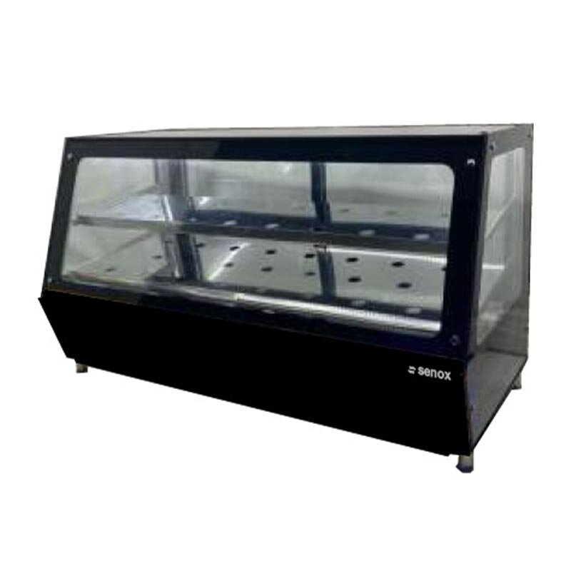 Senox Set Üstü Soğuk Pasta Teşhir Dolabı, Dik Camlı, 90 Lt, Siyah - Senox