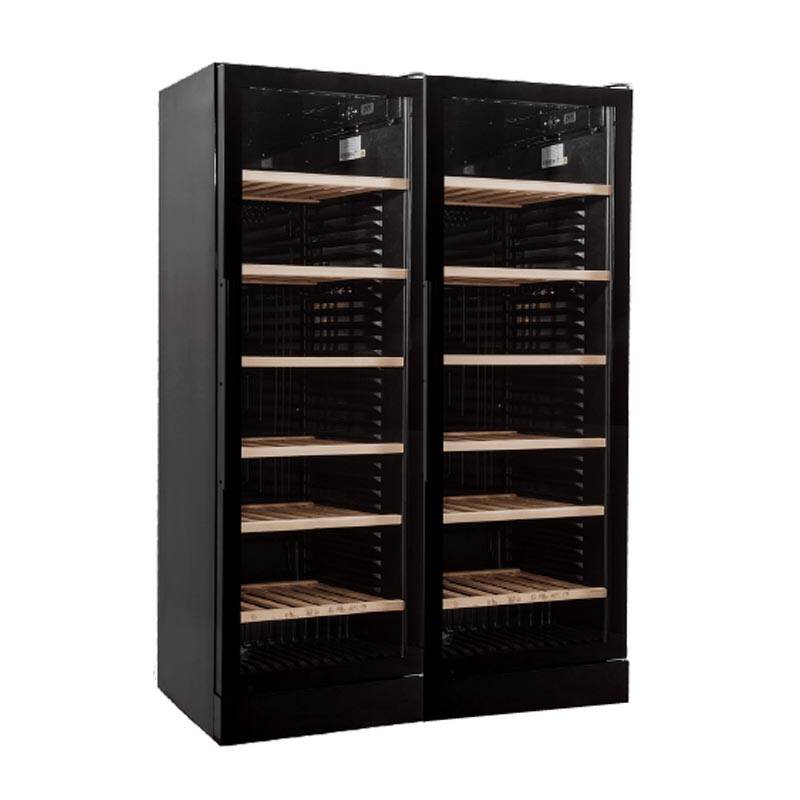 Senox WN-770 Şarap Soğutma Dolabı, 5 Raflı, Kilitli Cam Kapak, Siyah - 1