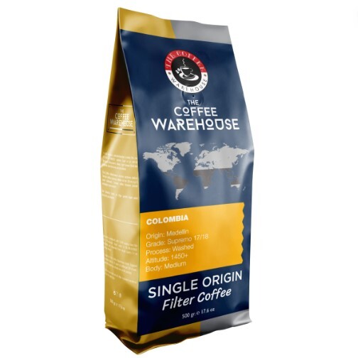 The Coffee Warehouse Colombia Medellin Espresso 500 gr. Çekirdek Taze Kavrulmuş - The Coffee Warehouse