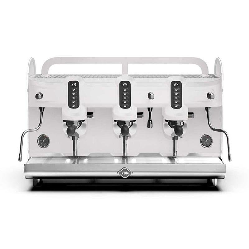 VBM Black Moon Espresso Kahve Makinesi, 3 Gruplu, Beyaz, LED Aydınlatma - VBM