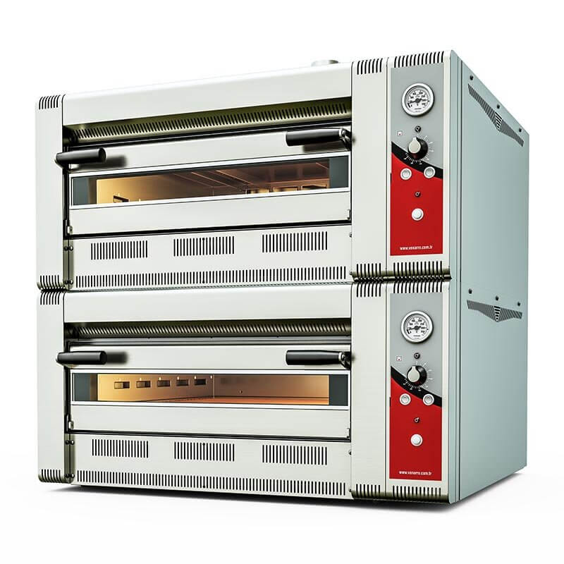 Venarro Dreay DYP - 9+9G 30 cm x 9+9 Pizza Kapasiteli Çift Katlı Pizza Fırını, Gazlı, Endüstriyel - Venarro