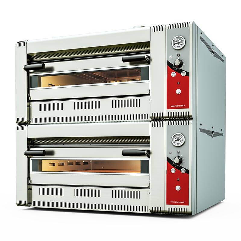 Venarro Dreay DYP - 9+9G 30 cm x 9+9 Pizza Kapasiteli Çift Katlı Pizza Fırını, Gazlı, Endüstriyel - 1