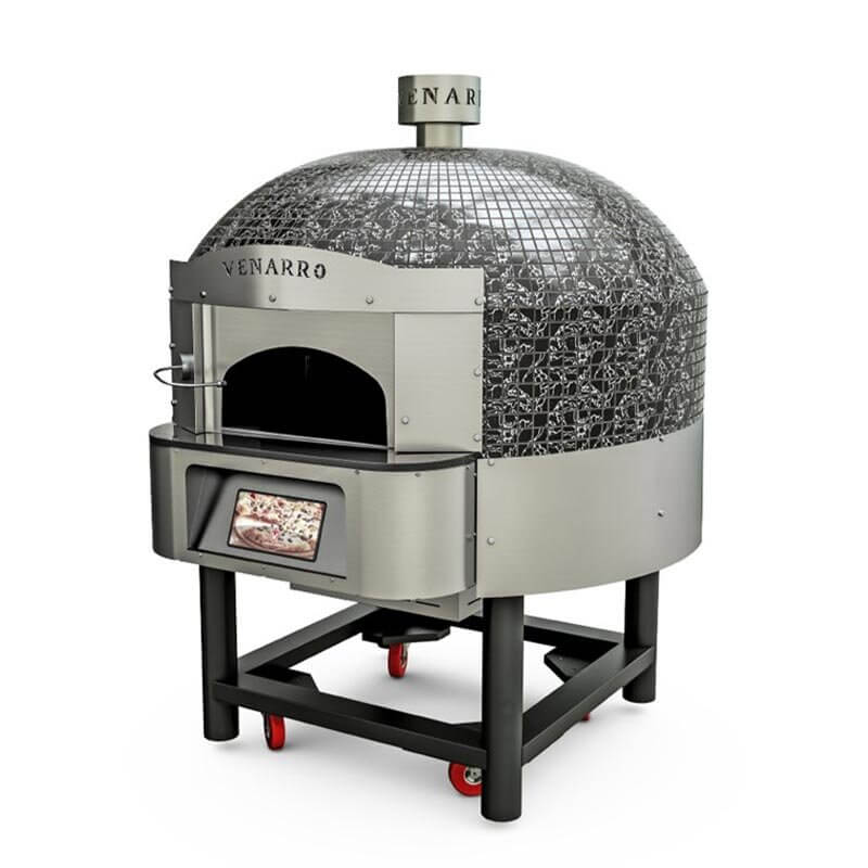 Venarro Fiamma 30 cm x 6 Pizza Kapasiteli Sabit Tabanlı Pizza Fırını, Doğalgazlı, LCD Ekran, Siyah - Venarro