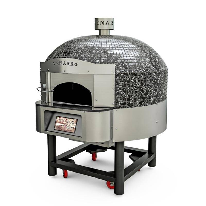 Venarro Fiamma 30 cm x 6 Pizza Kapasiteli Sabit Tabanlı Pizza Fırını, LCD Ekran, LPG'li, Siyah - 1