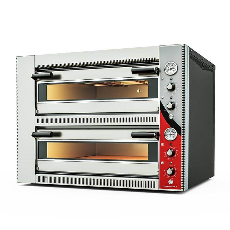 Venarro Frigga DYP 30 cm x 6+6 Pizza Kapasiteli Çift Katlı Pizza Fırını, 380 V, Elektrikli - 1