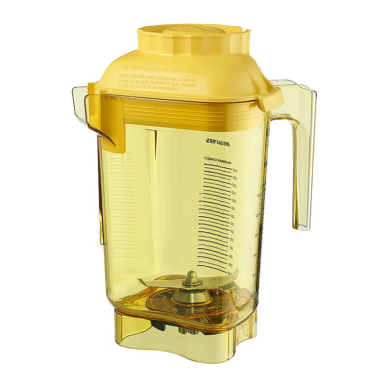 Vitamix Drink Machine Advance, Barboss, Touch Go&2, Quiet One Uyumlu Komple Hazne, 0.9 Lt, Sarı, Hazne+Bıçak+Kapak - 1