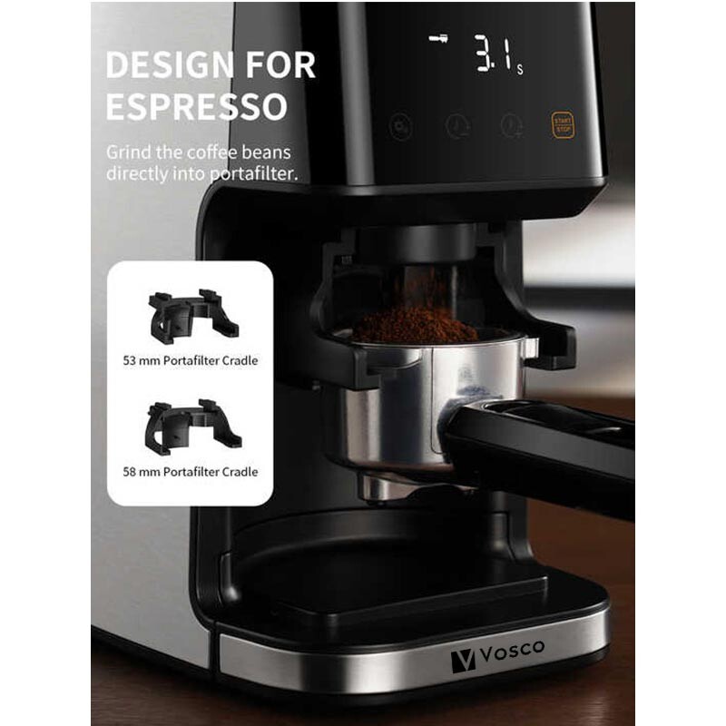 Vosco KD-CG018 Ev Tipi Barista Kahve Değirmeni, Dijital Ekran - 3