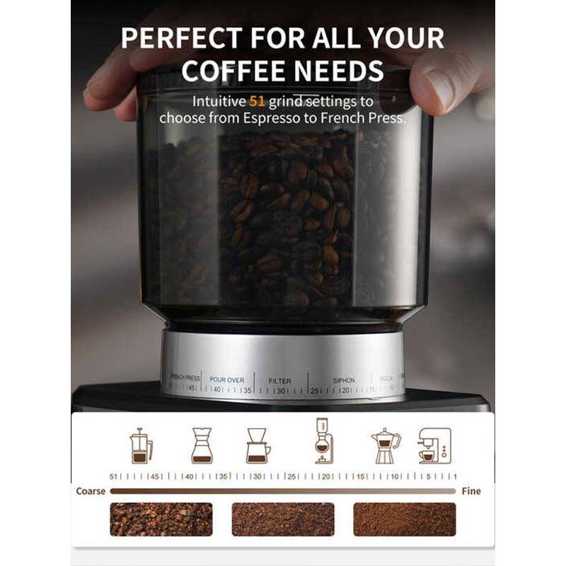 Vosco KD-CG018 Ev Tipi Barista Kahve Değirmeni, Dijital Ekran - 4