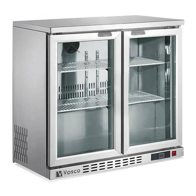 Vosco VBB-G250 2 Kapılı Bar Arkası Şişe Soğutucu Dolap, 238 Lt, Gri - 1