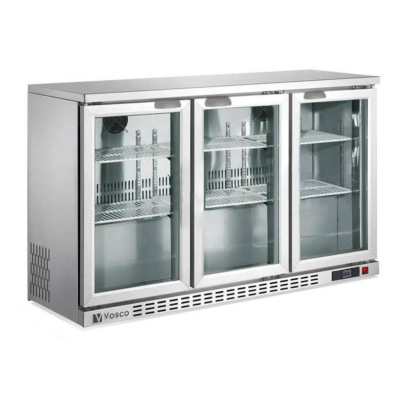 Vosco VBB-G350 3 Kapılı Bar Arkası Şişe Soğutucu Dolap, 338 Lt, Üç Kapılı, Gri - 1