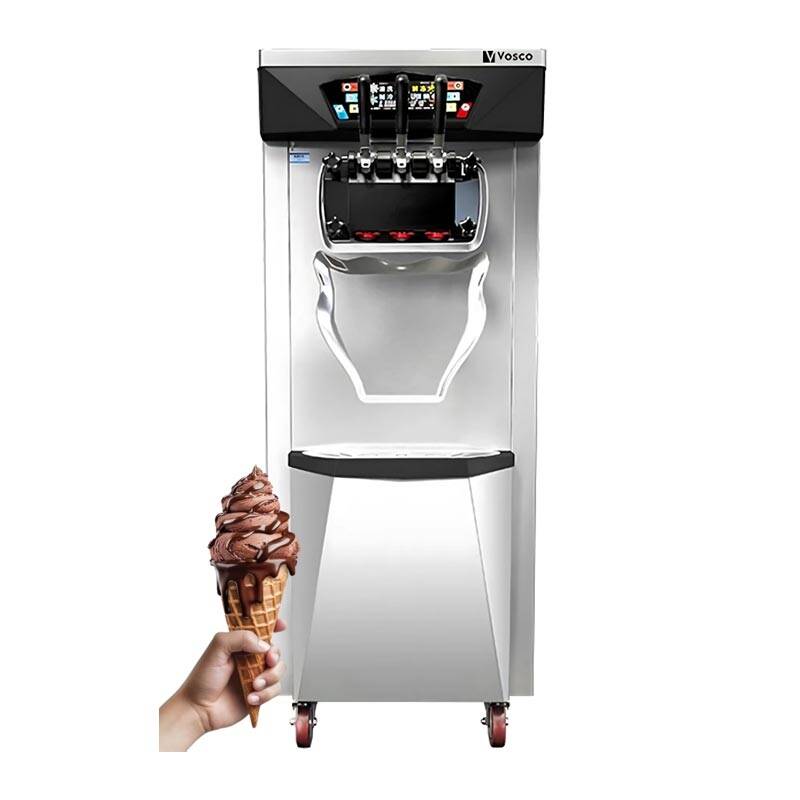 Vosco VBJK-28F Soft Dondurma Makinesi, Paslanmaz Çelik, 25 Lt. - 1