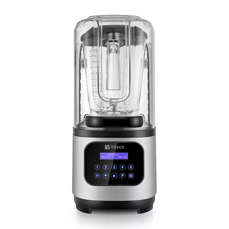 Vosco VHS-212CG PRO Gürültü Önleyici Kapaklı Dijital Bar Blender, 2 Lt. Hazne, 2200 W, Gri - Vosco