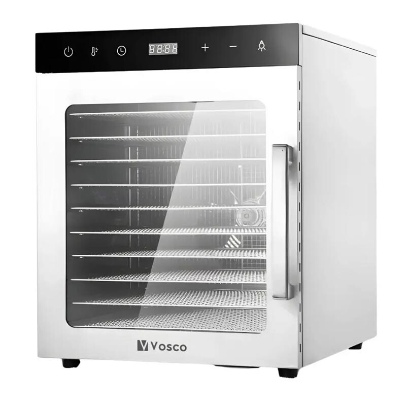 Vosco VSC-10H Meyve Sebze Kurutma Fırını, LCD Panel, 10 Tepsi Kapasiteli - 1