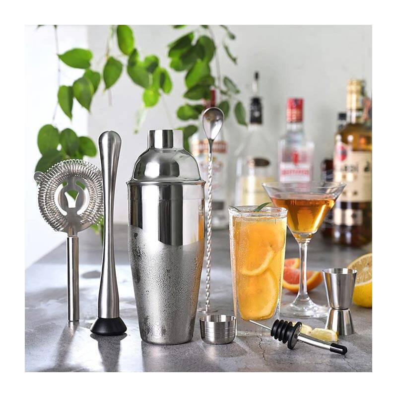 Vosco VSC-K7 7 Parça Bar Kokteyl Seti, Paslanmaz Çelik, 750 ml - 3