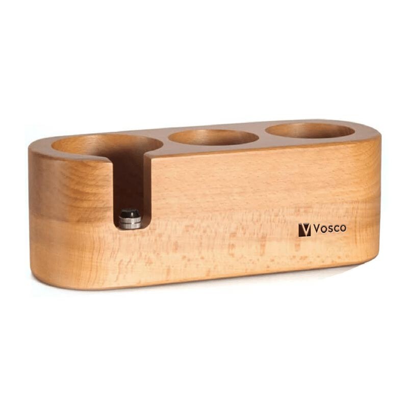 Vosco VSC-MT3 3 Gözlü Ahşap Tamper Standı, Kayın Ağacı - Vosco