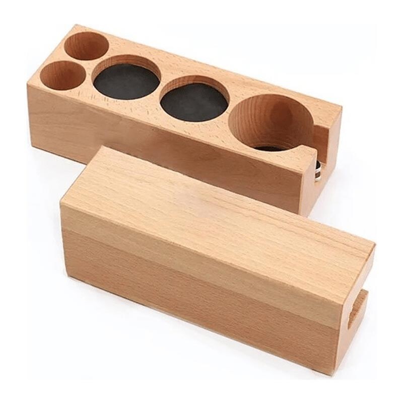 Vosco VSC-MT4 5 Gözlü Ahşap Tamper Standı, Kayın Ağacı - 1