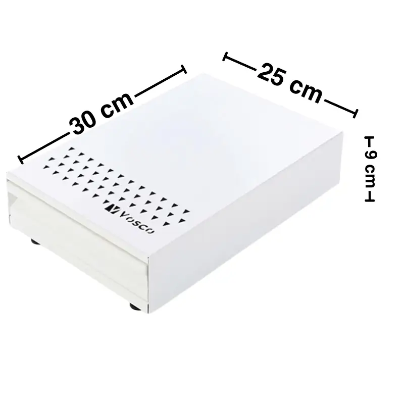 Vosco VSC-PCB Kahve Posa Çekmecesi Knock Box, 25x38 cm, Beyaz - 4