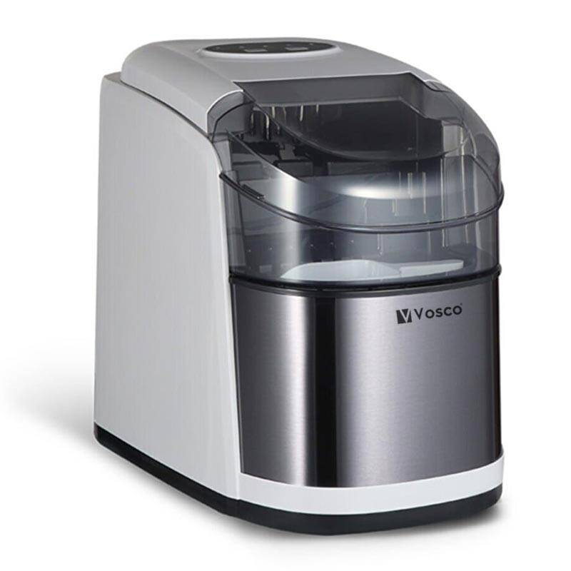 Vosco VSCB-12B Hazneli Ev Tipi Parmak Buz Makinesi, 12 kg/gün Kapasiteli, Ultra Sessiz, Gri - 2
