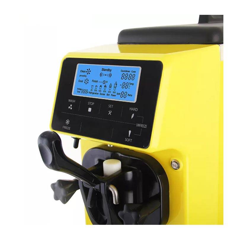 Vosco VST-16ES Soft Dondurma Makinesi, Paslanmaz Çelik Gövde, Sarı - 2