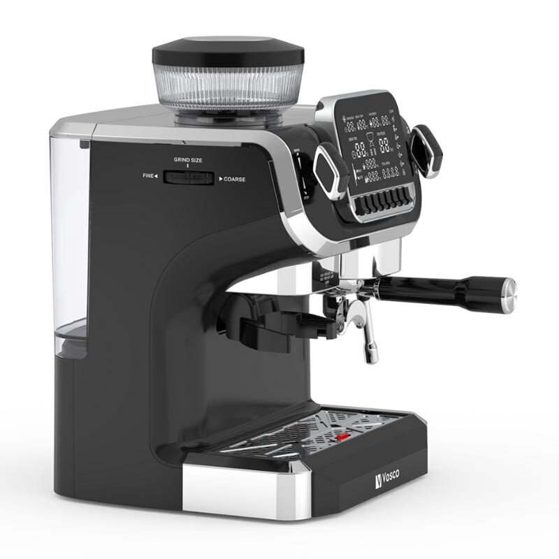 Vosco VST-520ECS Öğütücülü Barista Espresso Kahve Makinesi, 1 Gruplu, 2 Lt. Su Tankı, Siyah - 2