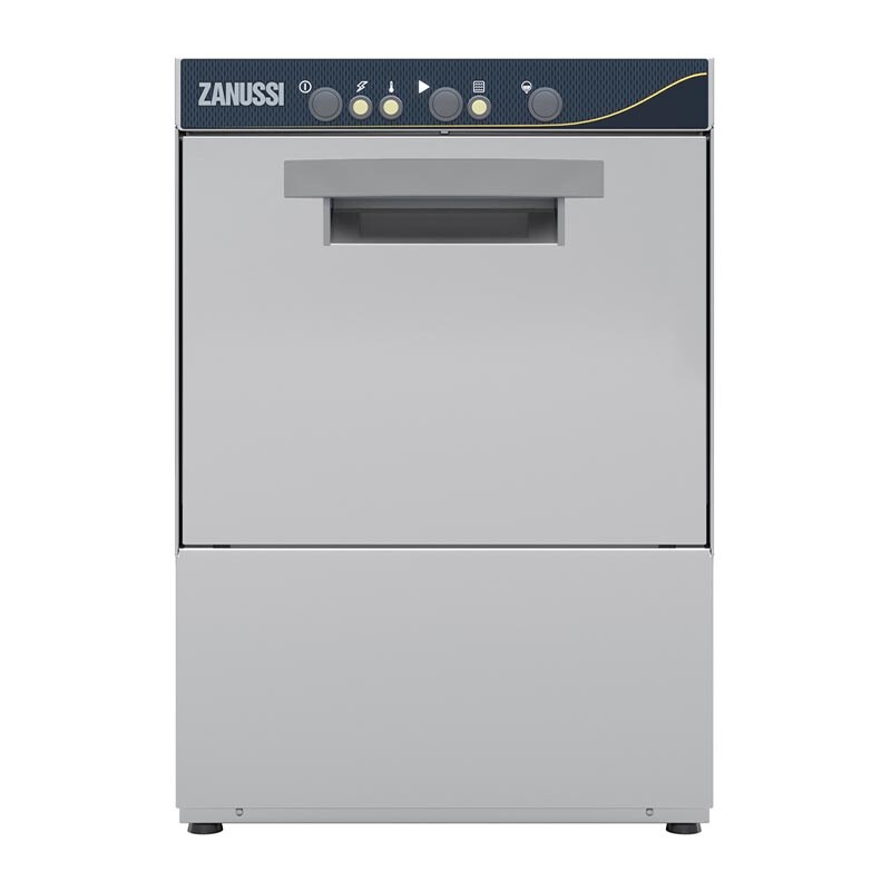 Zanussi 402278 Extrasmall Tek Cidarlı Profesyonel Bardak Yıkama Makinesi, 38x38 cm Sepetli, Tahliye ve Parlatıcı Pompalı - Zanussi