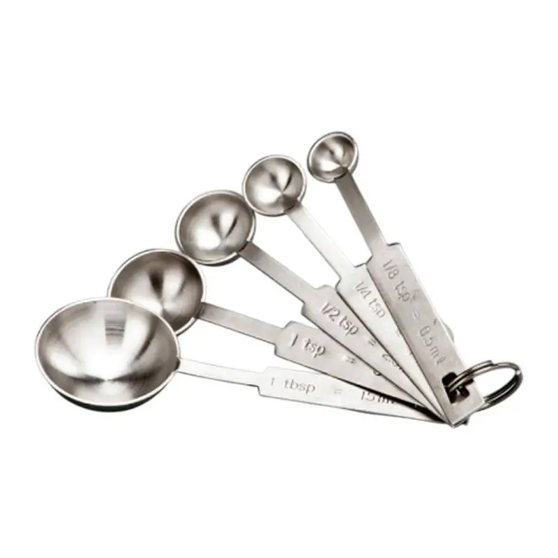 Zicco 056021 Çelik Kaşık Ölçek, 5'li, Gümüş Renk - 1