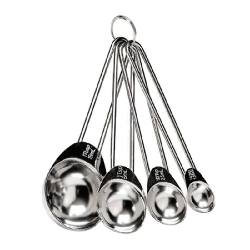 Zicco A-8700 Kaşık Ölçek, Çelik, Gümüş Renk, 4'lü - Zicco