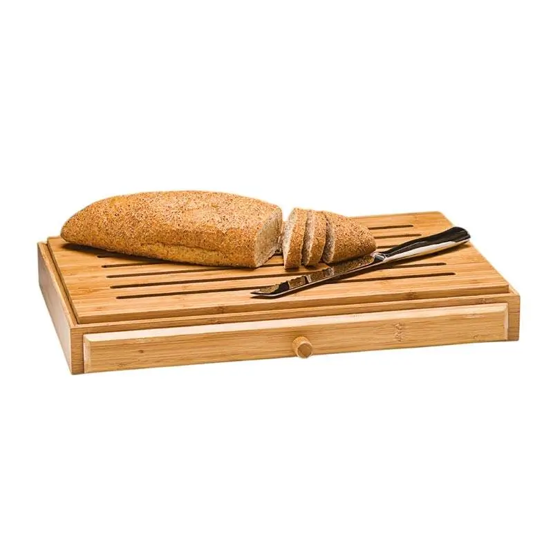 Zicco AL-07A Ahşap Ekmek Kesme Tahtası, Çekmeceli, 32x52x7 cm - 1