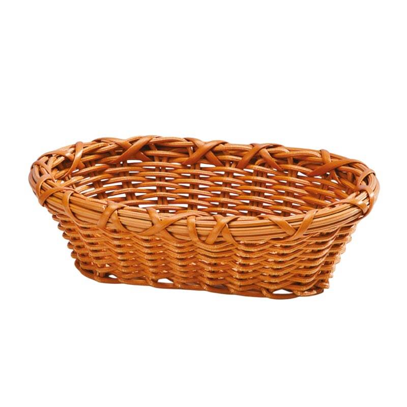 Zicco B-0V4153 Hasır Görünümlü Ekmek Sepeti, Oval Form, Plastik, 18x23x7 cm - 1