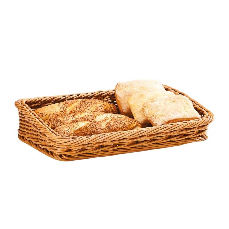 Zicco B-OT5138 Eğimli Ekmek Sepeti, Plastik, Açık Kahverengi, 30x45x9x5 cm - 1