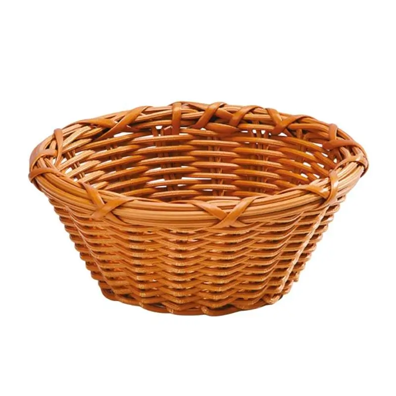 Zicco B-RO-2163 Hasır Görünümlü Ekmek Sepeti, Plastik, Kahverengi, 20x9 cm - 1