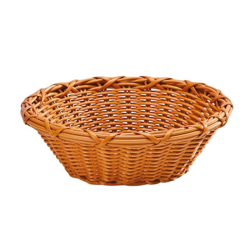 Zicco B-RO2164 Hasır Görünümlü Ekmek Sepeti, Plastik, Koyu Kahverengi, 27x9 cm - 1