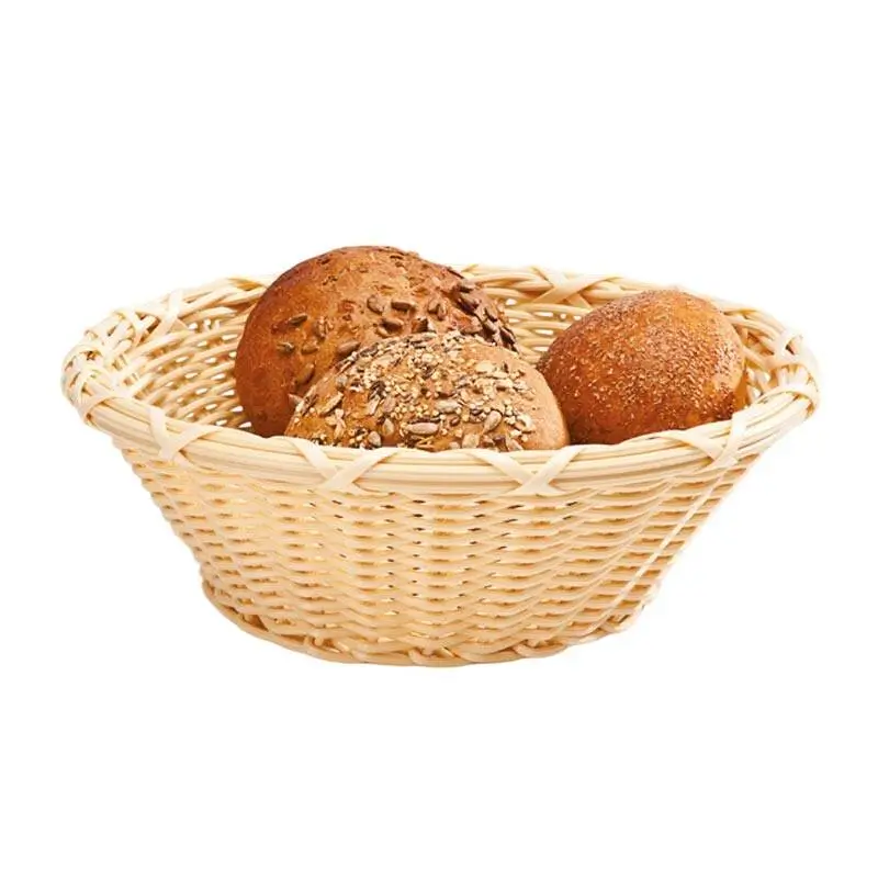 Zicco B-RO2164 Hasır Görünümlü Ekmek Sepeti, Plastik, Açık Kahverengi, 27x9 cm - 1