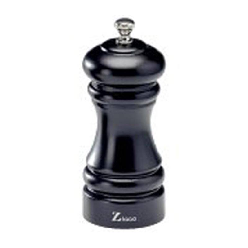 Zicco BR-45 Ahşap Biber Değirmeni, Çelik Hazneli, Siyah, 11.5 cm - 1