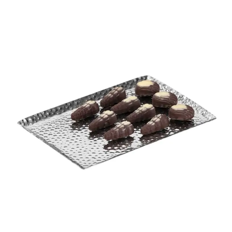Zicco CPY-1 Çikolata Teşhir Tepsisi, Çelik, Gümüş Renk, 15x23 cm - 1