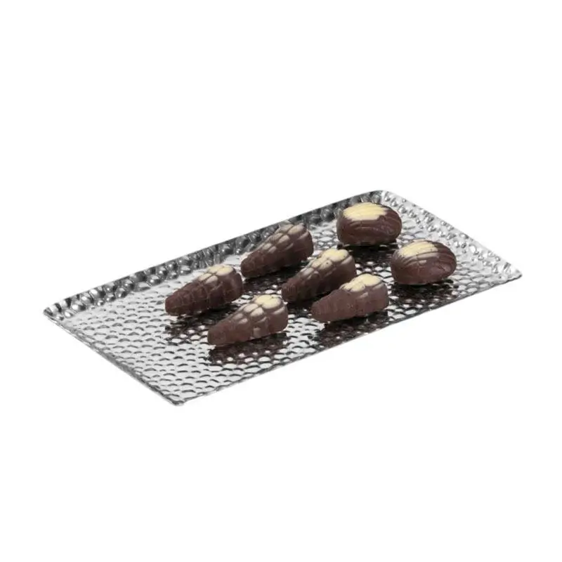 Zicco CPY-2 Çikolata Teşhir Tepsisi, Çelik, Gümüş Renk, 11x25 cm - 1