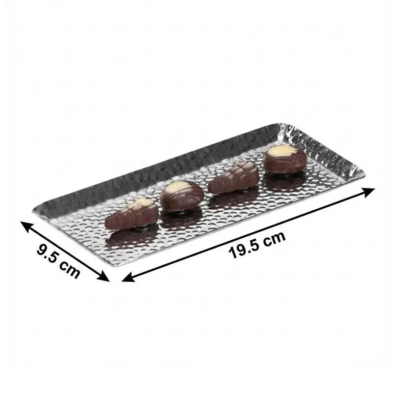 Zicco CPY-3 Çikolata Teşhir Tepsisi, Çelik, Gümüş Renk, 9.5x19.5 cm - 2