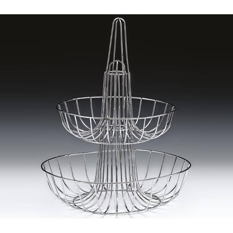 Zicco CS-78760 Tel Meyvelik, Krom Kaplama, 2 Katlı, 30x37 cm - 1