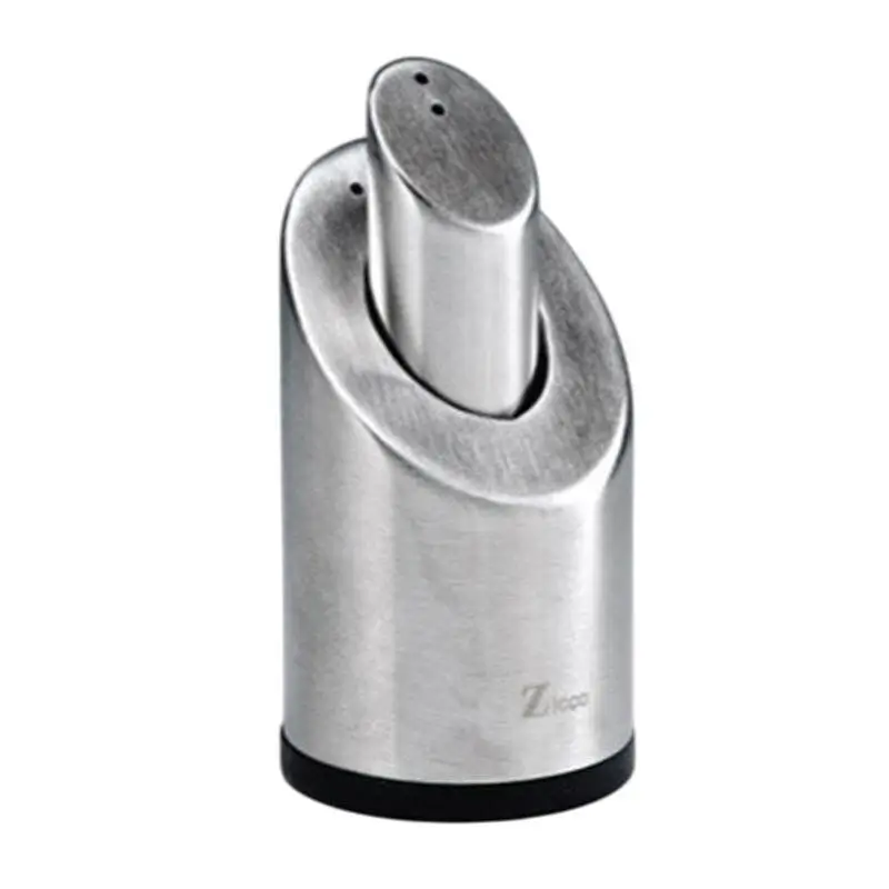 Zicco GS-SP086 Çelik Tuzluk Biberlik, Gümüş Renk, 8 cm - 1