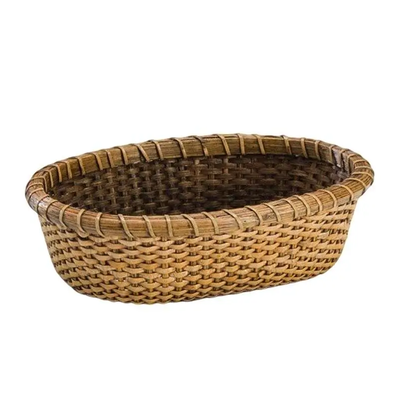 Zicco JF-017 Rattan Bambu Ekmek Sepeti, Oval, 16x22x7 cm - 1